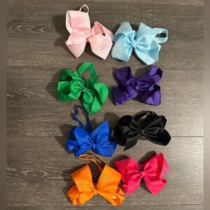 8 Pack of 6” Bows Elastic Headband
